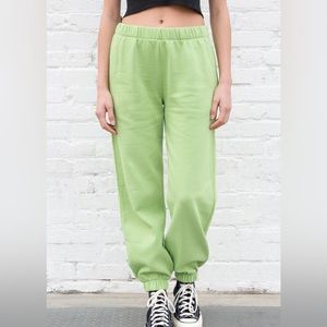 Brandy Melville Green Rosa Sweatpants